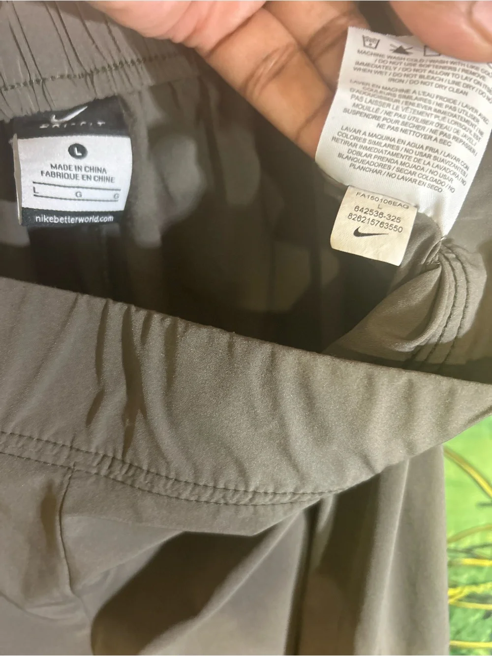 Nike Olive Green Dri-FIT Athletic Pants | Size: Large | Unisex